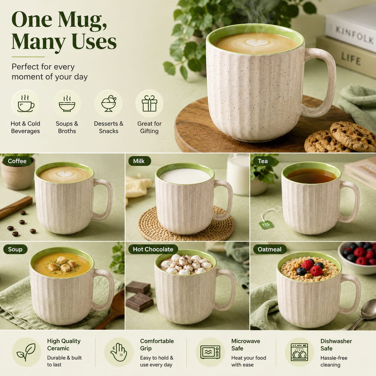 Coffee Mug Set of 2, 300 ml, Microwave Safe Coffee Cup, Matte Finish Reusable Mugs, Diwali Gifts for Family and Friends, Navratri Gift