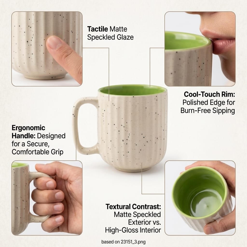 Coffee Mug Set of 2, 300 ml, Microwave Safe Coffee Cup, Matte Finish Reusable Mugs, Diwali Gifts for Family and Friends, Navratri Gift