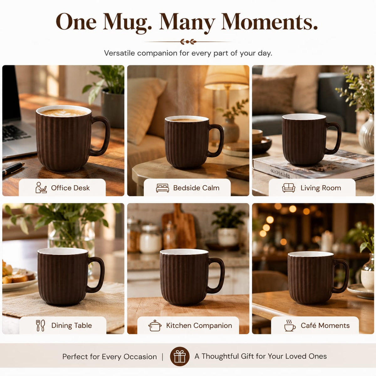 Coffee Mugs Ceramic to Gift to Best Friend, Tea Mugs, Microwave Safe Coffee Mugs, Ceramic Tea Cups (330 ml each)