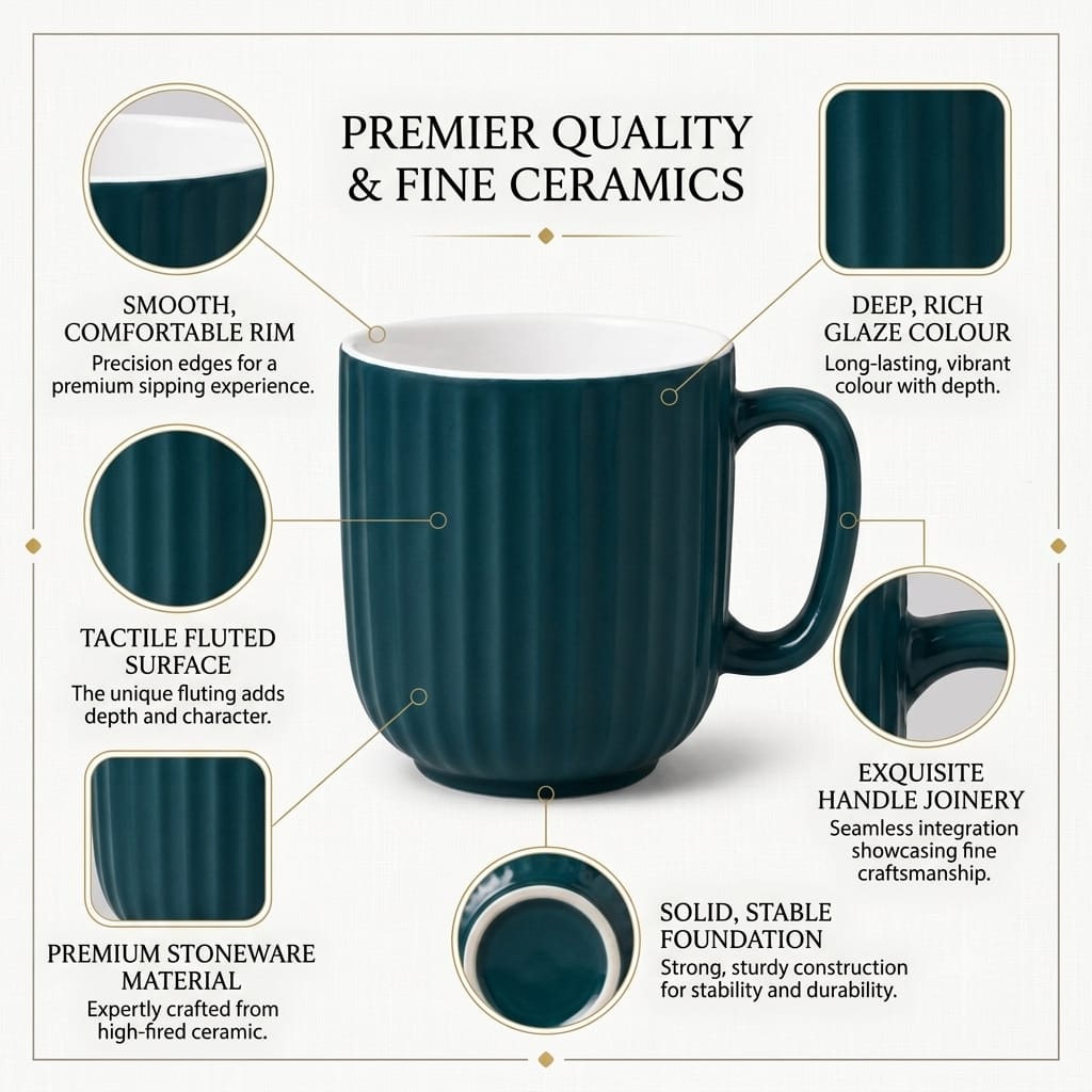 Coffee Mugs Ceramic to Gift to Best Friend, Tea Mugs, Microwave Safe Coffee Mugs, Ceramic Tea Cups (330 ml each)