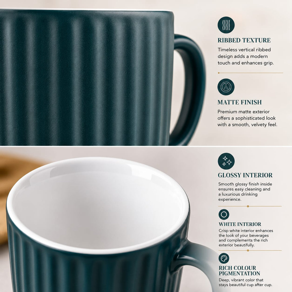 Coffee Mugs Ceramic to Gift to Best Friend, Tea Mugs, Microwave Safe Coffee Mugs, Ceramic Tea Cups (330 ml each)