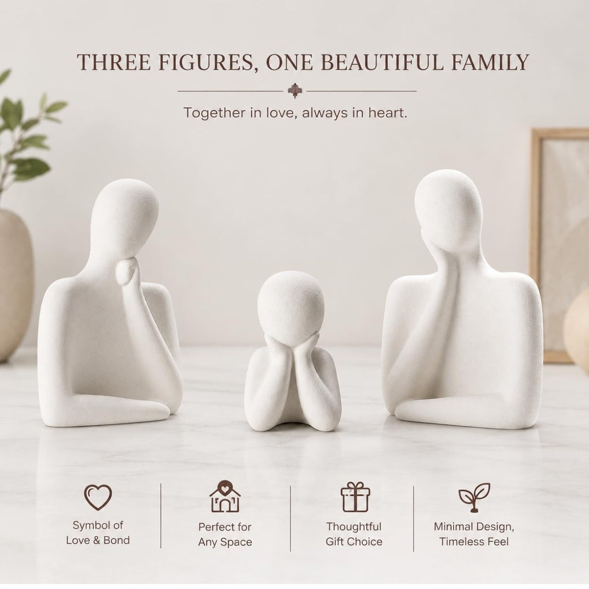 Family set of 3 figurine