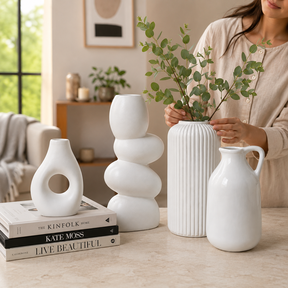 Set of 4 vases