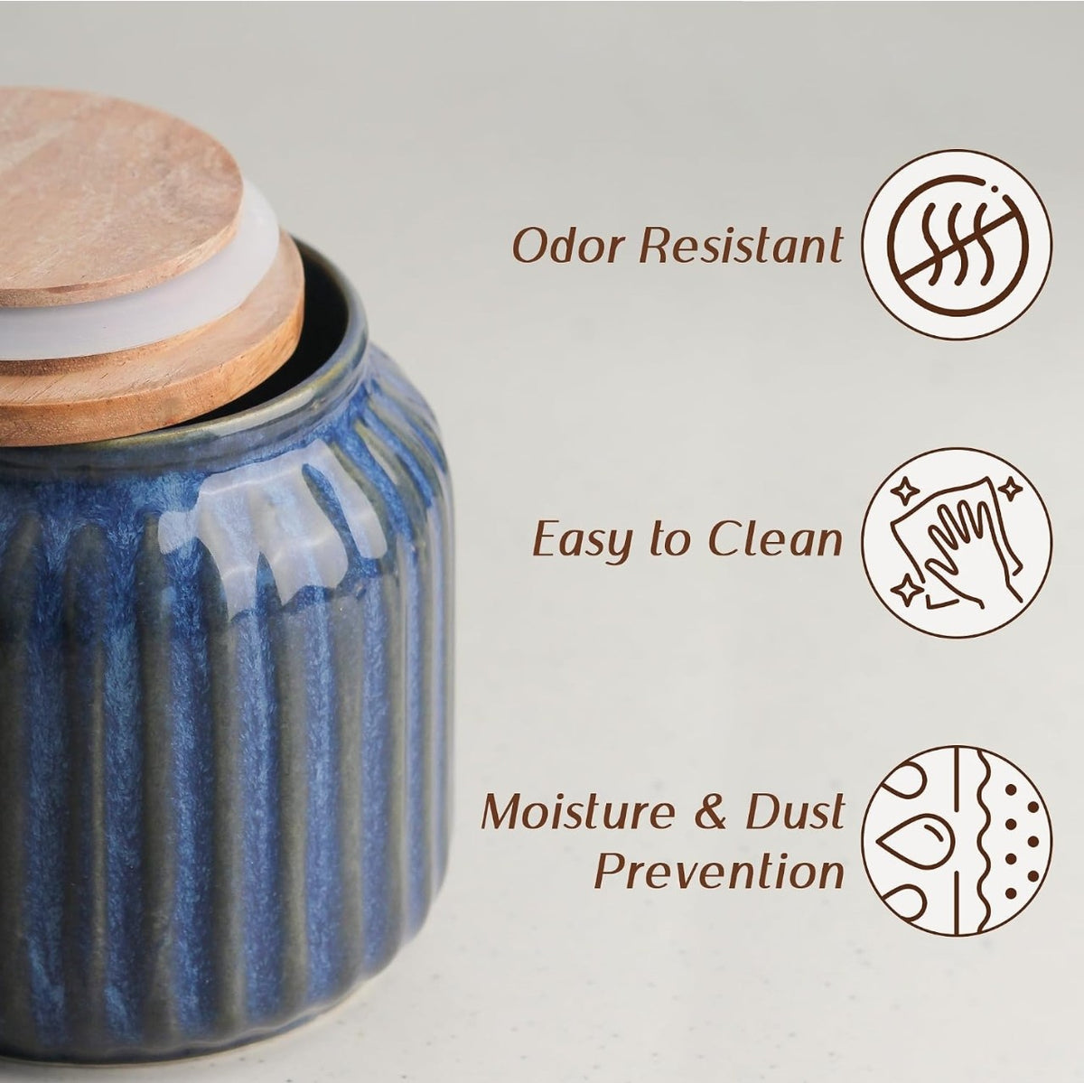 Ceramic container set of 2