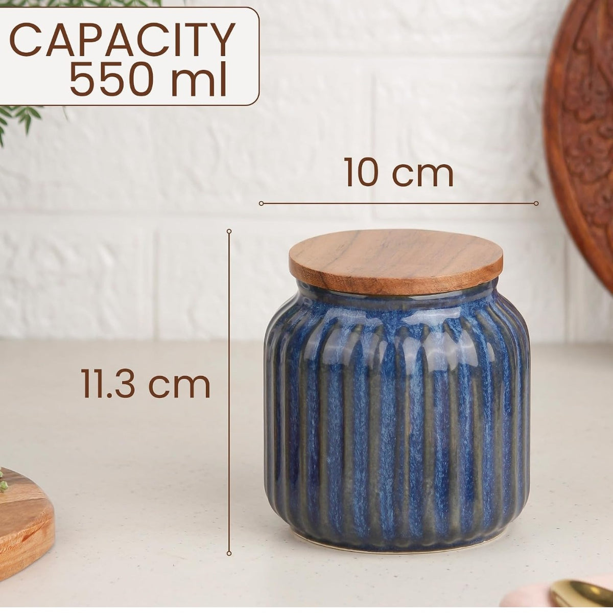 Ceramic container set of 2