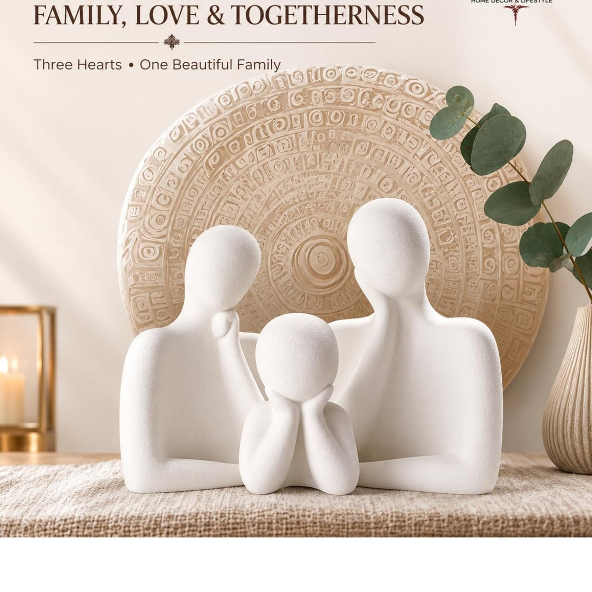Family set of 3 figurine